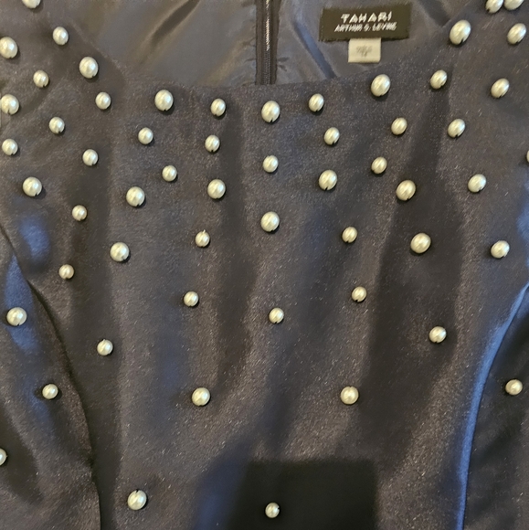 NWT Tahari ASL Navy Cocktail dress. Size 14, Navy - Picture 7 of 8